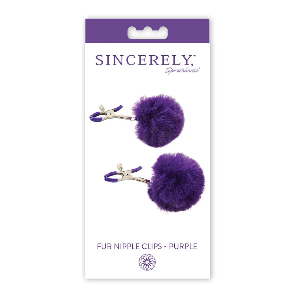 Sincerely-Fur-Nipple-Clips-Purple