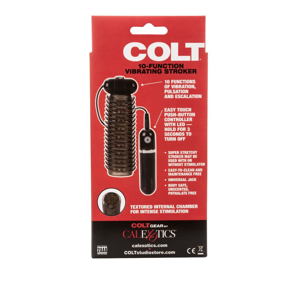 COLT 10 Function Vibrating Stroker - Smoke