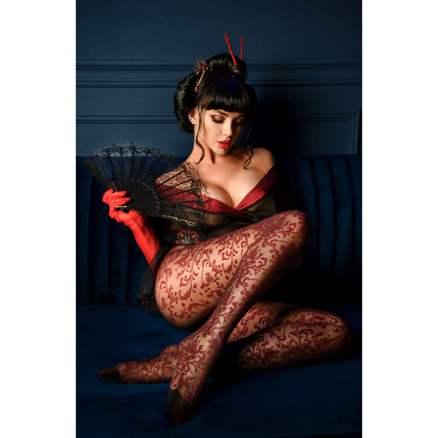 Black Secret BS135 Crotchless Tights