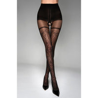 Black Secret BS142 Crotchless Tights With Lurex