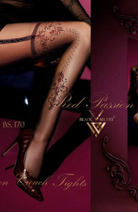 Black Secret BS170 Open Crotch Tights - Black