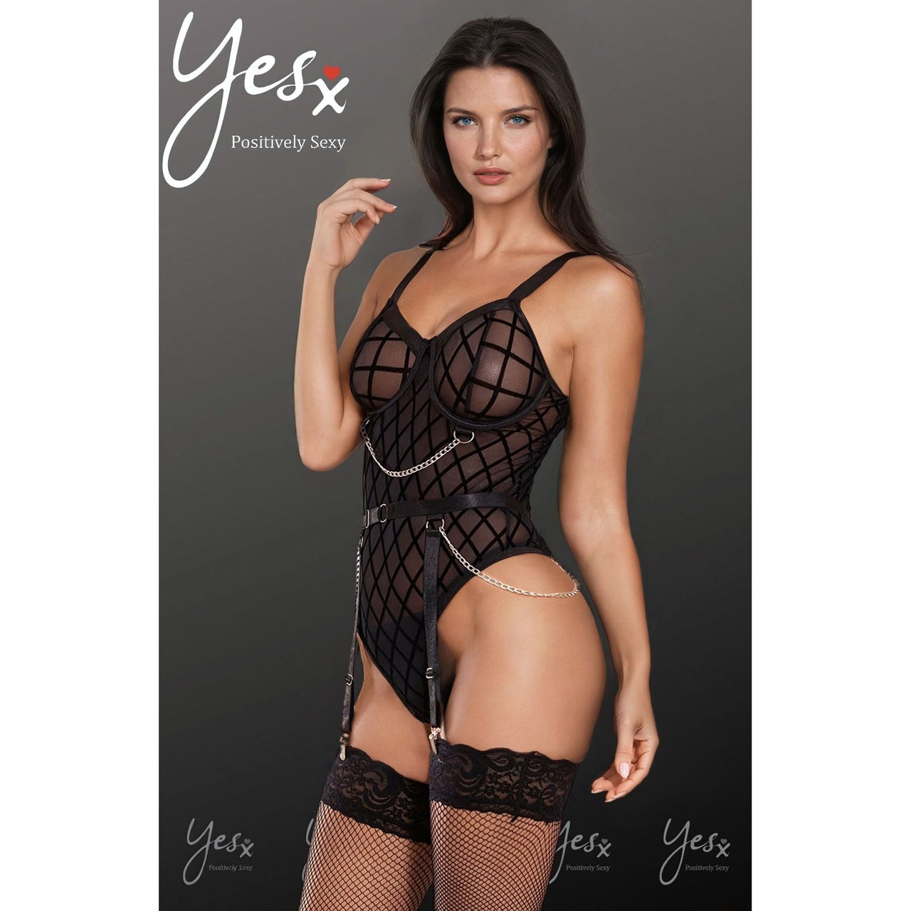 YesX YX846 Black Bodysuit