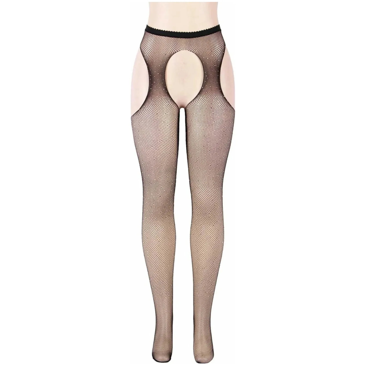 YesX YX850 Sparkly Fishnet - Black