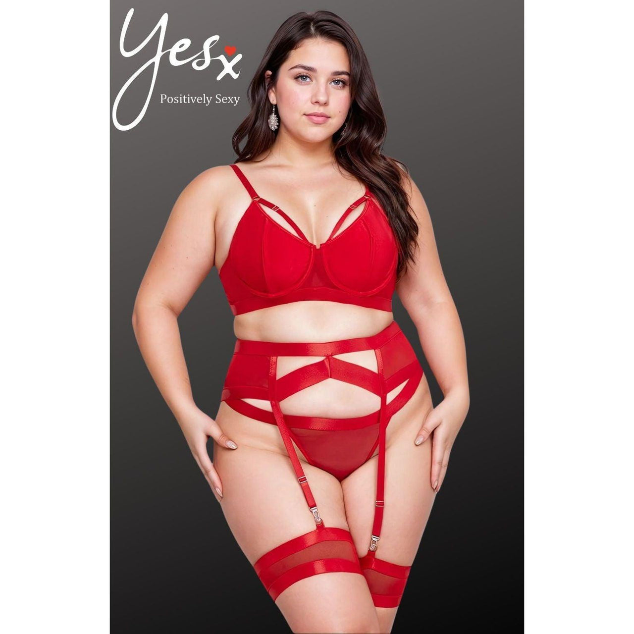 YesX YX870Q Bondage Garter Bra Set