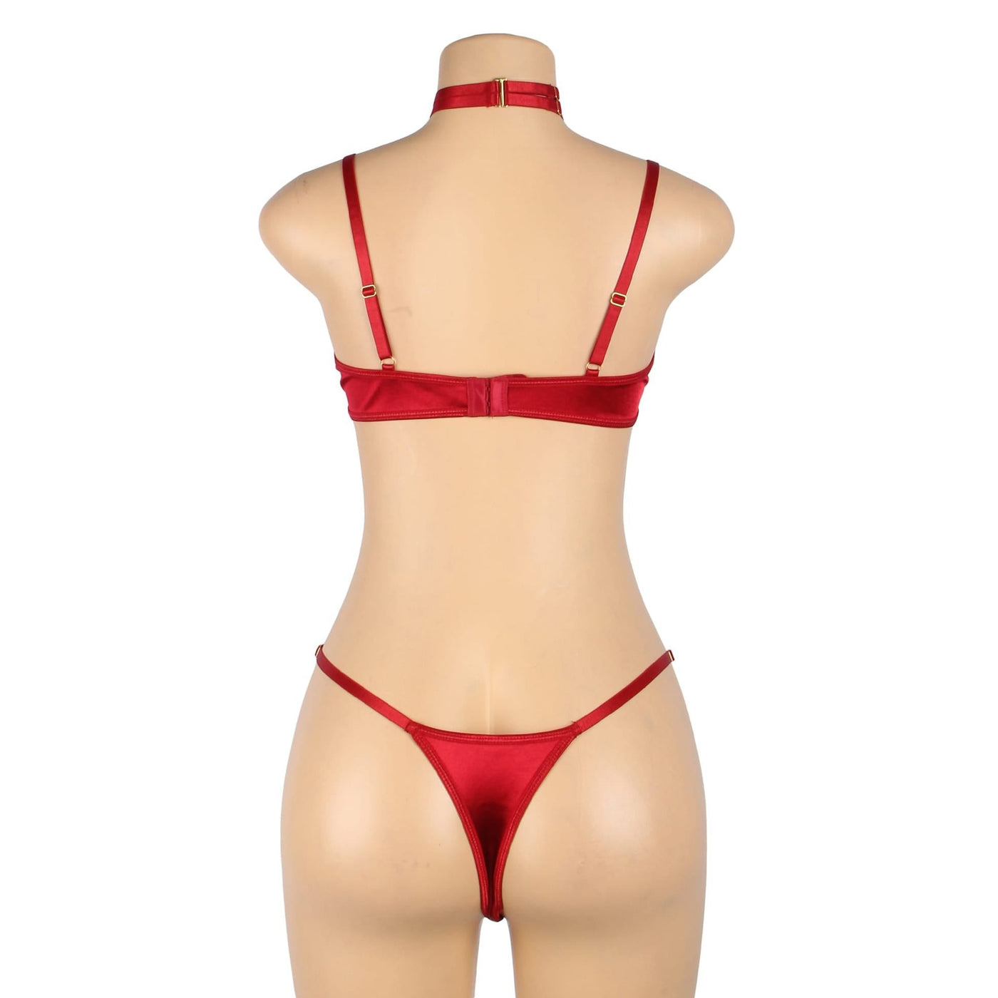 YesX YX872Q Hollow Cut Halter Bra Set Up To 2XL