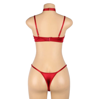 YesX YX872Q Hollow Cut Halter Bra Set Up To 2XL