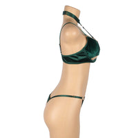 YesX YX873 Hollow Cut Halter Bra Set