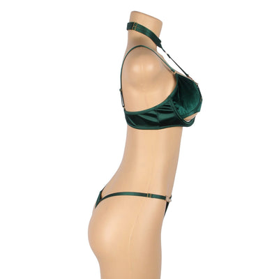 YesX YX873 Hollow Cut Halter Bra Set