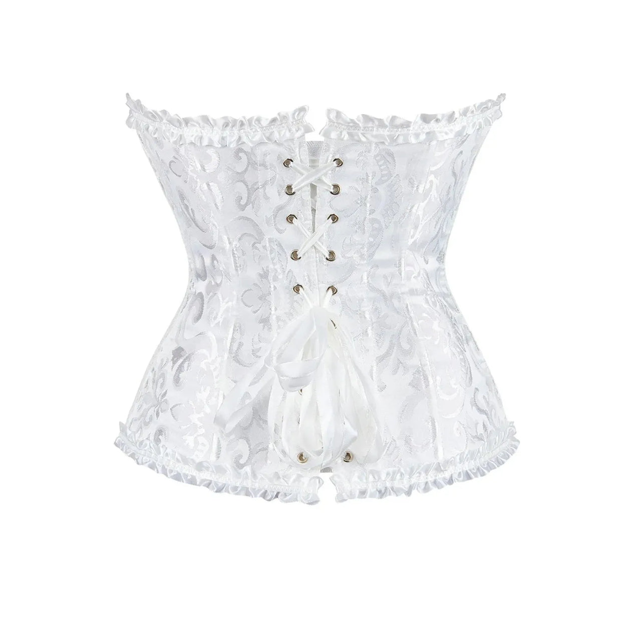 YesX YX887 Elegant White Brocade Corset