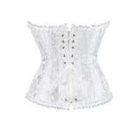 YesX YX887 Elegant White Brocade Corset