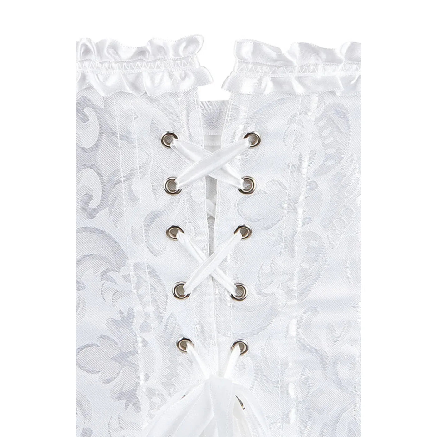 YesX YX887 Elegant White Brocade Corset