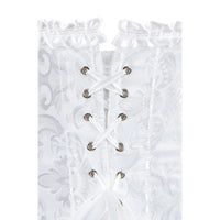YesX YX887 Elegant White Brocade Corset