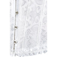 YesX YX887 Elegant White Brocade Corset