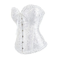 YesX YX887 Elegant White Brocade Corset