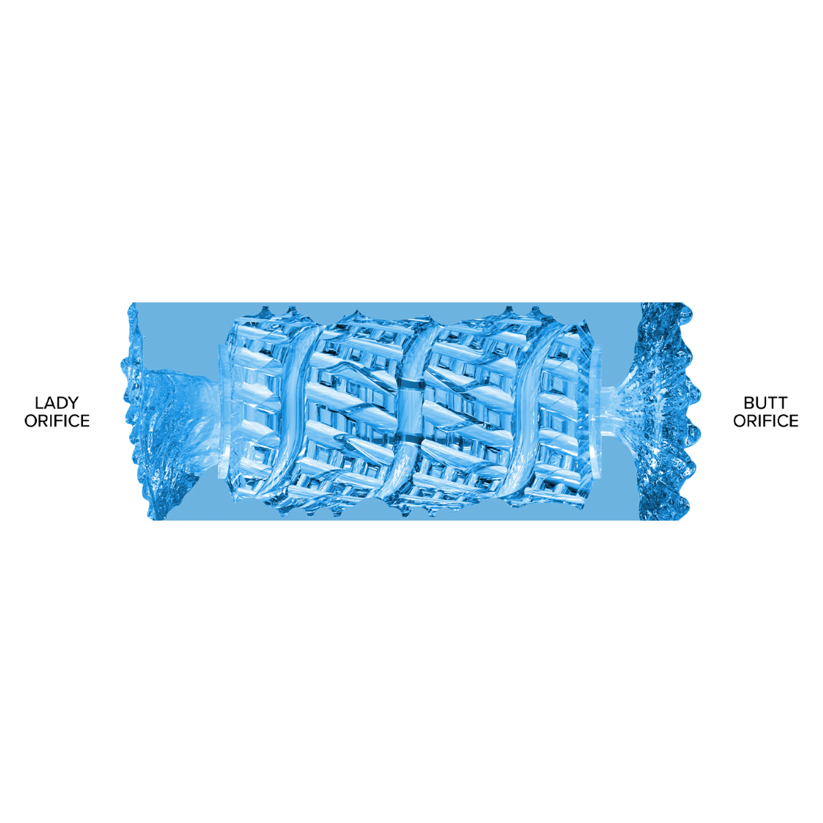 Fleshlight Quickshot - Alien Blue Metallic Lady/Butt