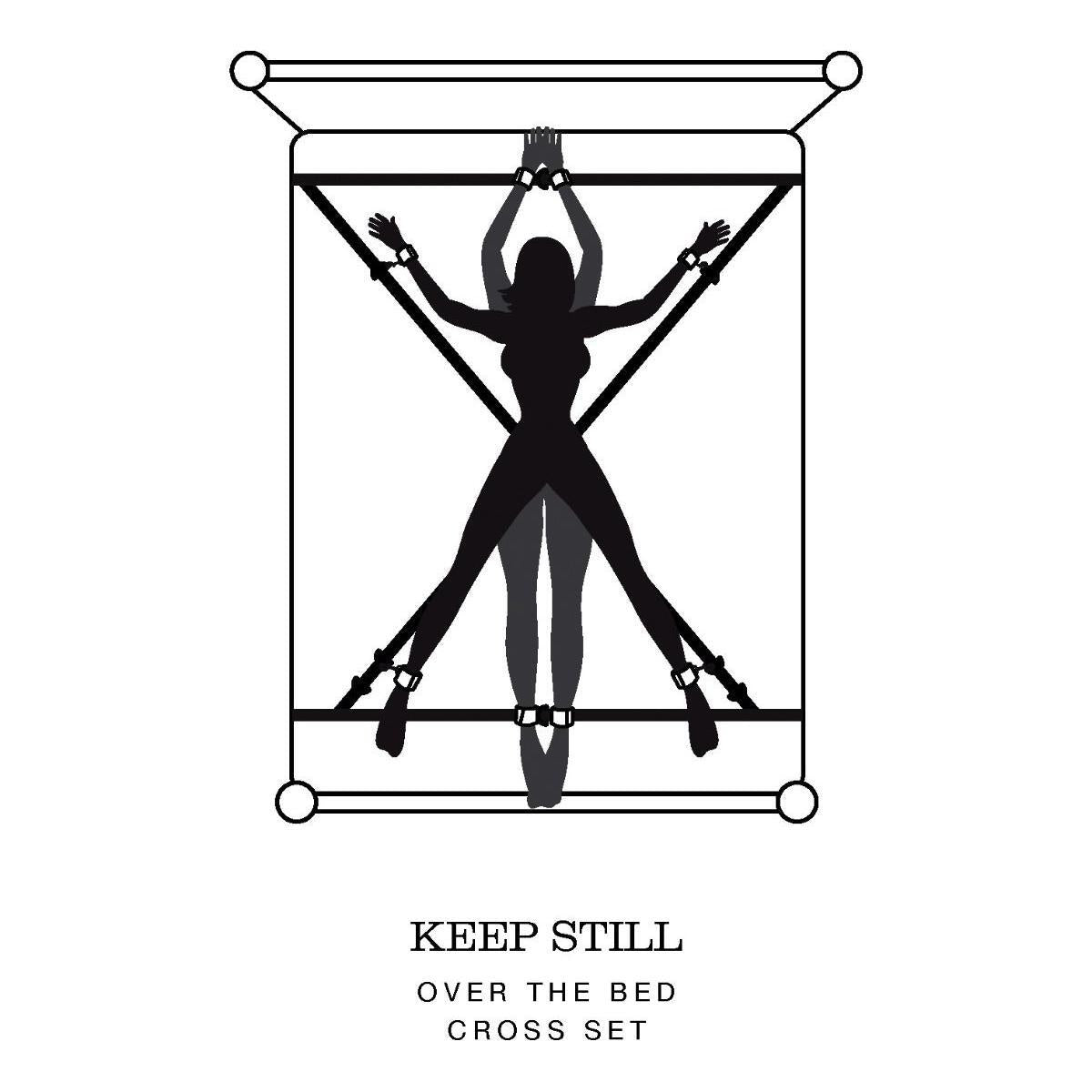 Fifty Shades of Grey Keep Still Over the Bed Cross Restraint Silver