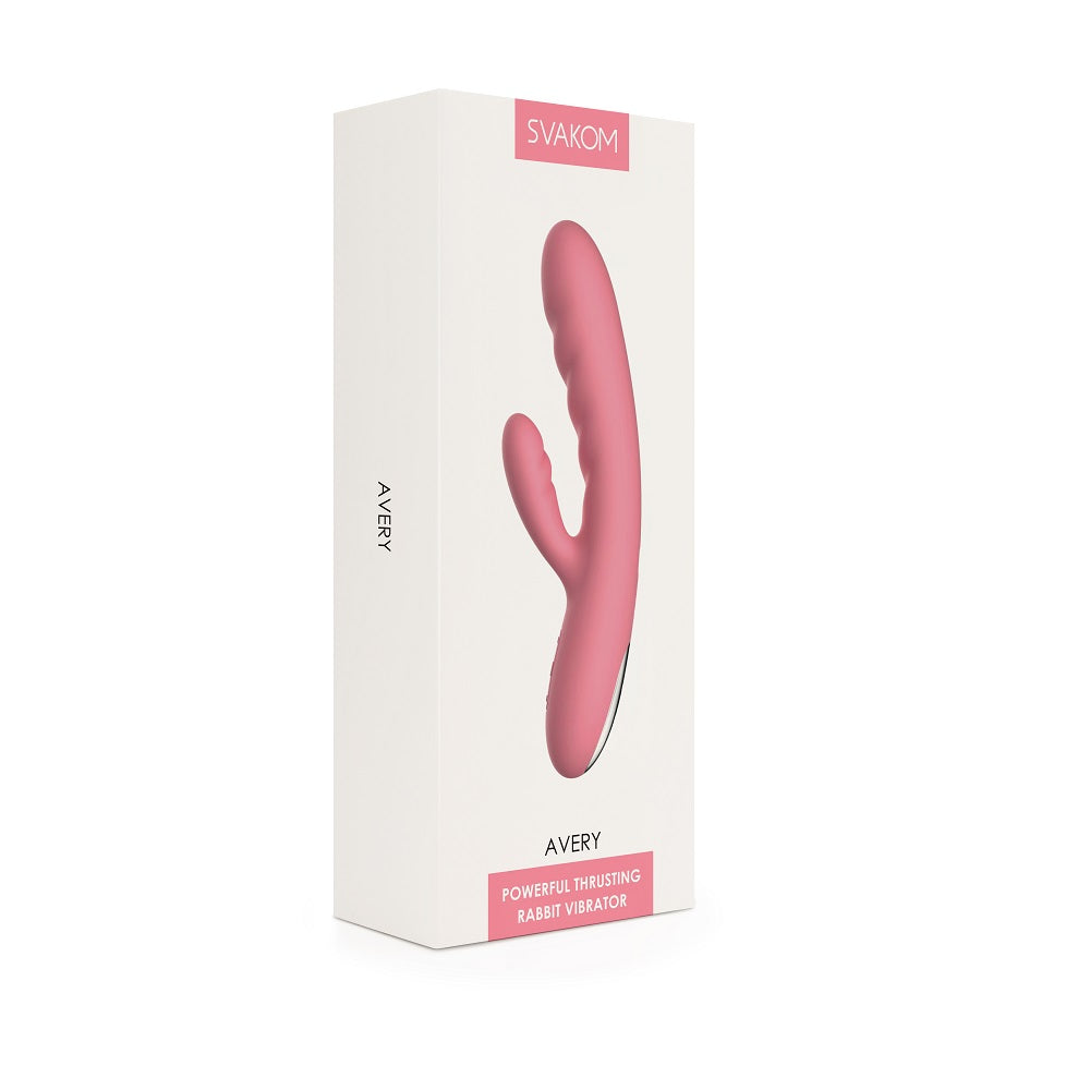 Svakom Avery Thrusting Vibrator with Clitoral Stimulator