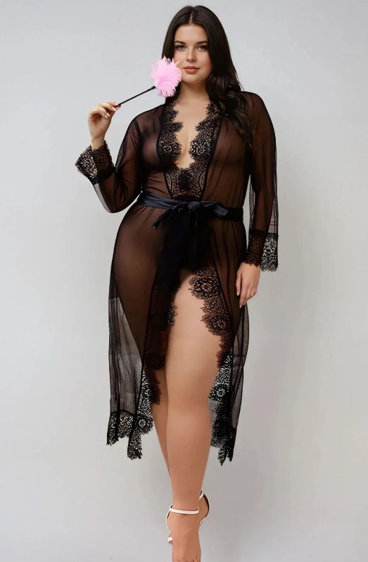 YesX YX734Q Lacey Black Robe