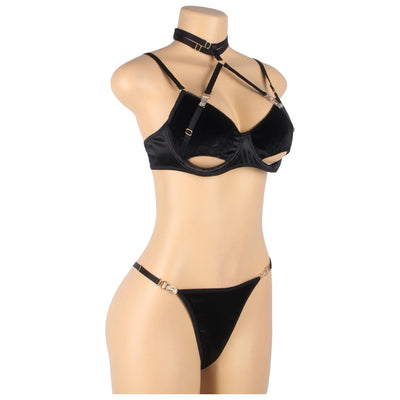 YesX YX871 Hollow Cut Halter Bra Set