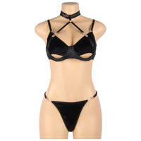 YesX YX871 Hollow Cut Halter Bra Set