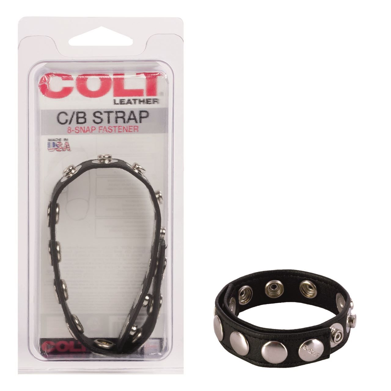 COLT 8 Snap Fastener Leather Strap