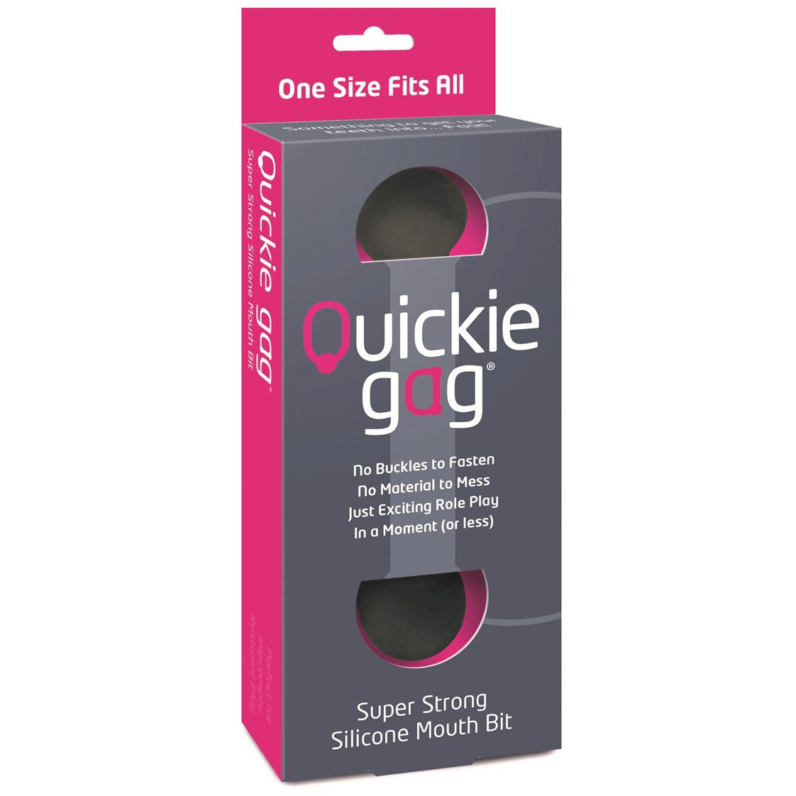 Quickie Gag Mouth Bit - Red (One Size)