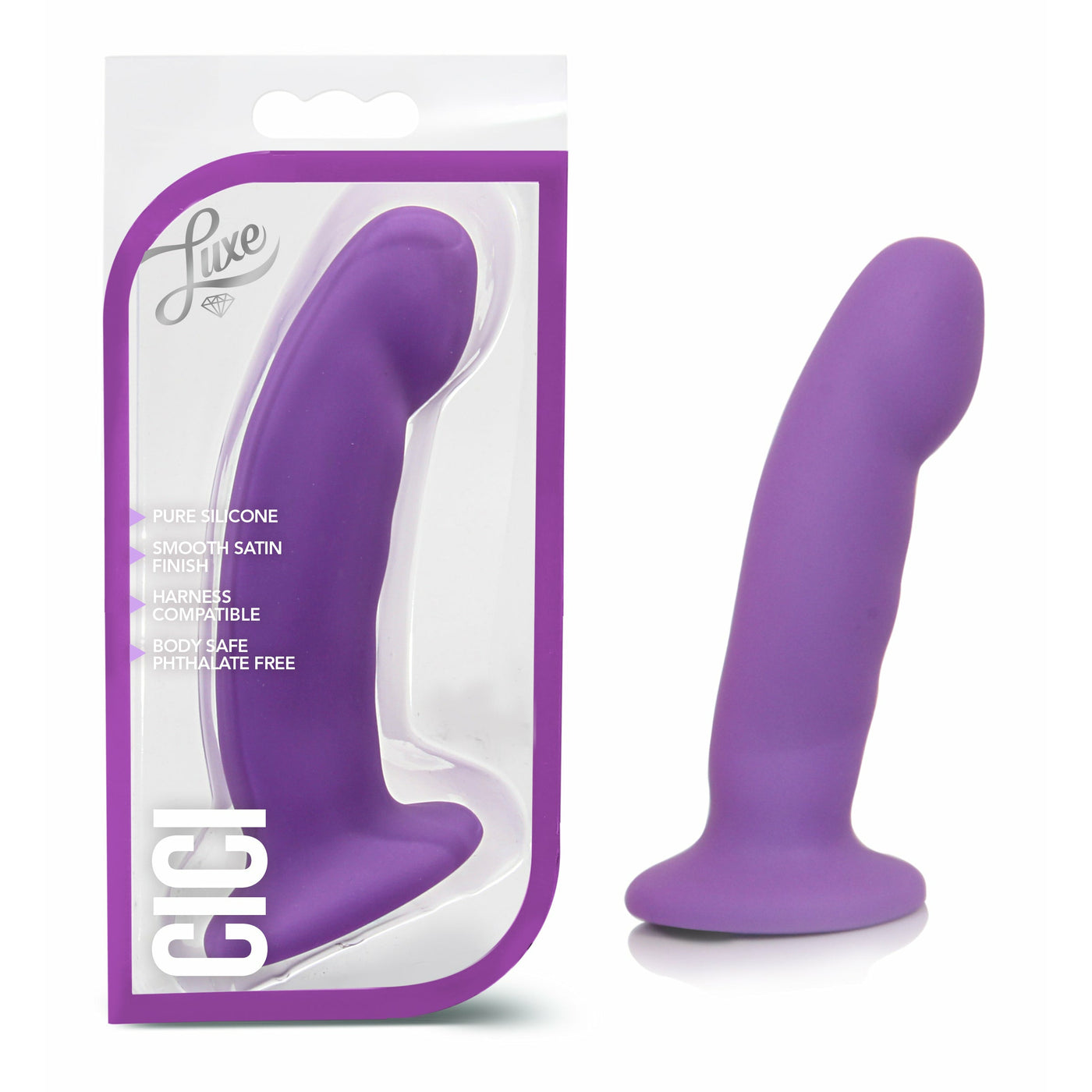6.5 Inch Silicone G-Spot or P-Spot Dildo with Suction Base