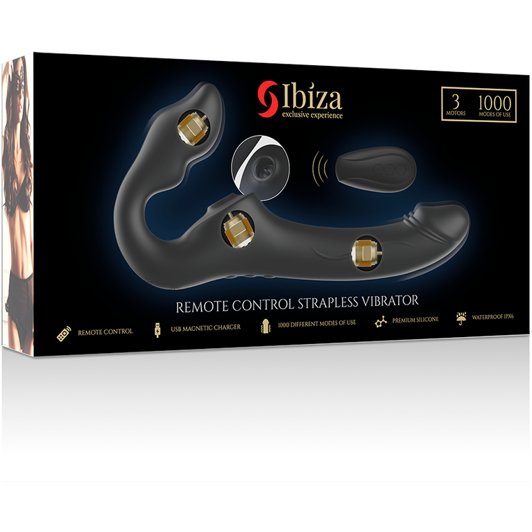 Ibiza Remote Control Strapless Vibrator - 1000 Combinations.
