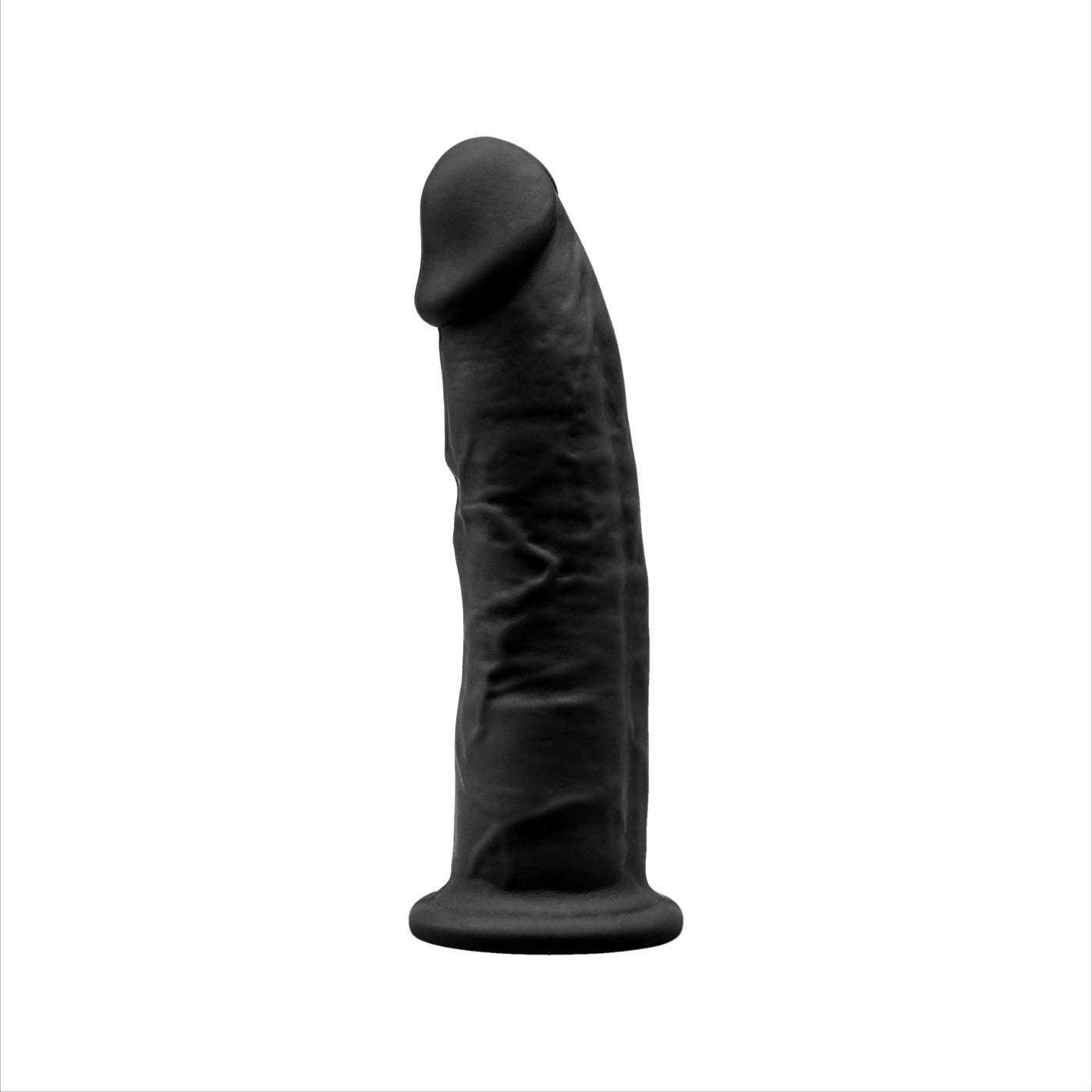 6 inch Realistic Silicone Dual Density Dildo with Suction Cup Black