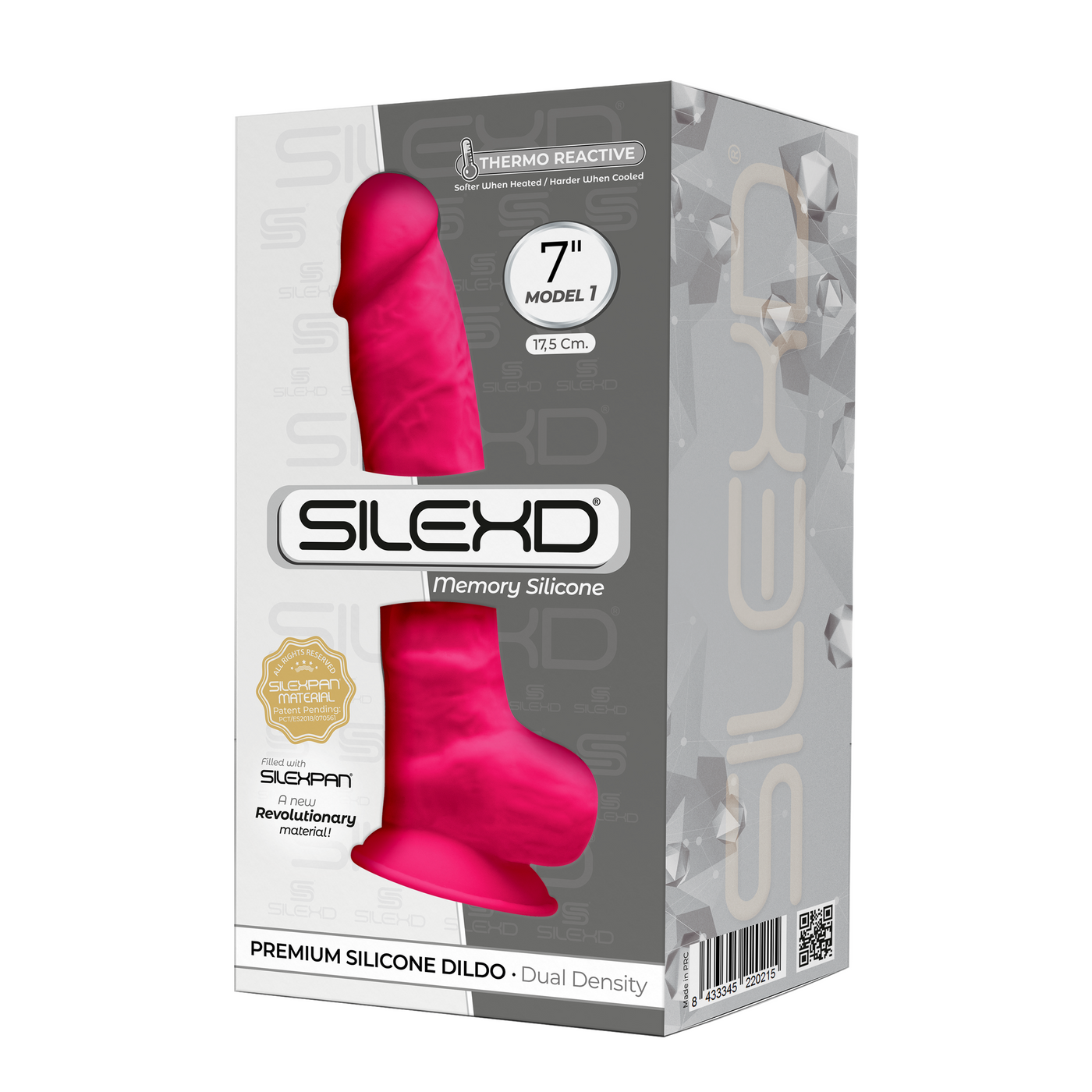 7 inch Realistic Silicone Dual Density Dildo with Suction Cup and Balls