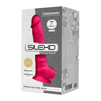 7 inch Realistic Silicone Dual Density Dildo with Suction Cup and Balls