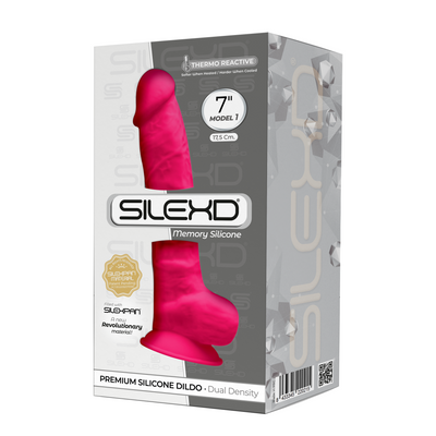 7 inch Realistic Silicone Dual Density Dildo with Suction Cup and Balls