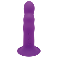 Adrien Lastic Dual Density Cushioned Core Vibrating Suction Cup Ribbed Silicone Dildo 7 Inch