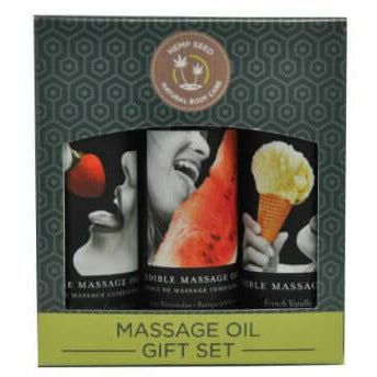 Earthly Body Edible Massage Oil Gift Set Box